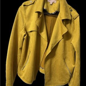 Philosophy Mustard Yellow Leather Jacket